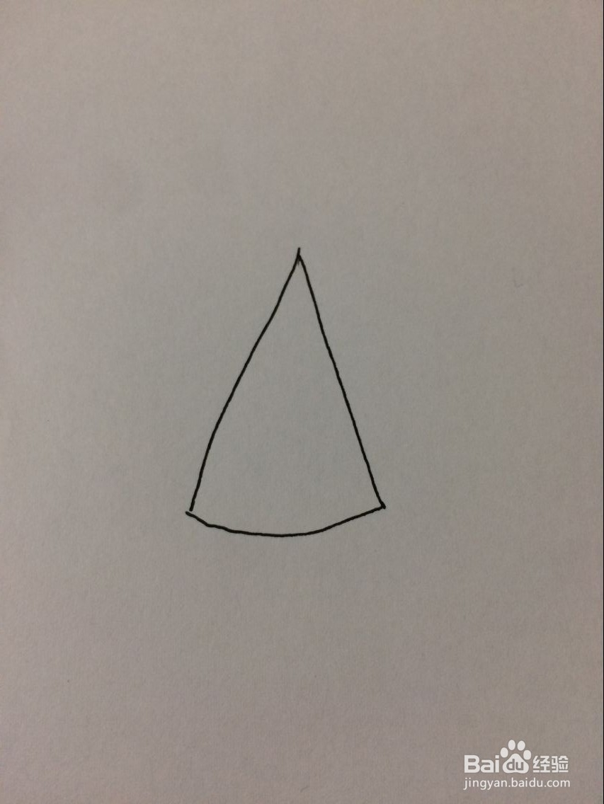 生日帽子简笔画画法