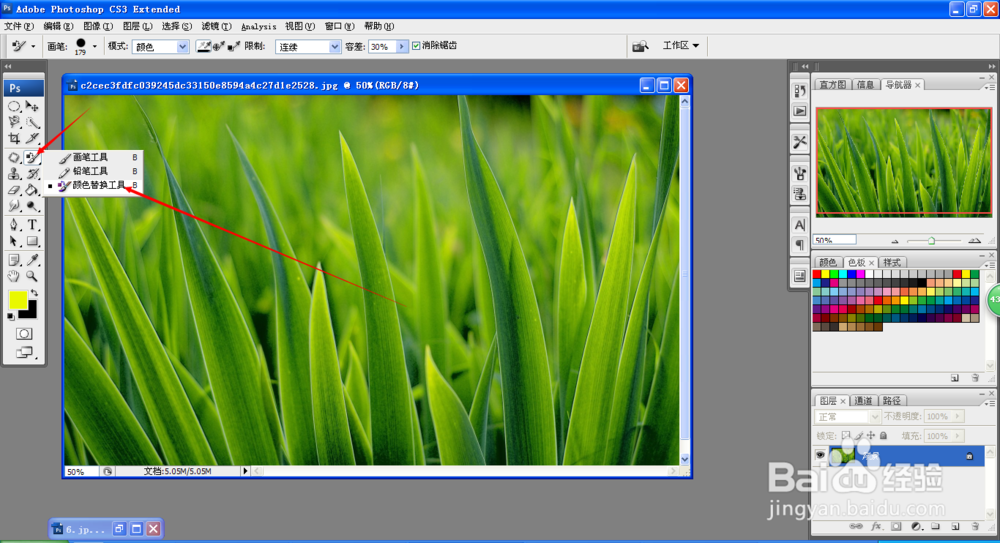如何使用颜色替换工具改变图片