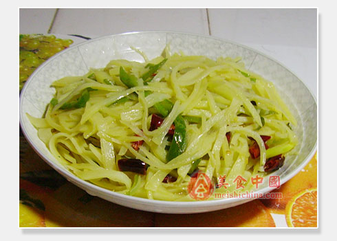 酸辣土豆丝的做法
