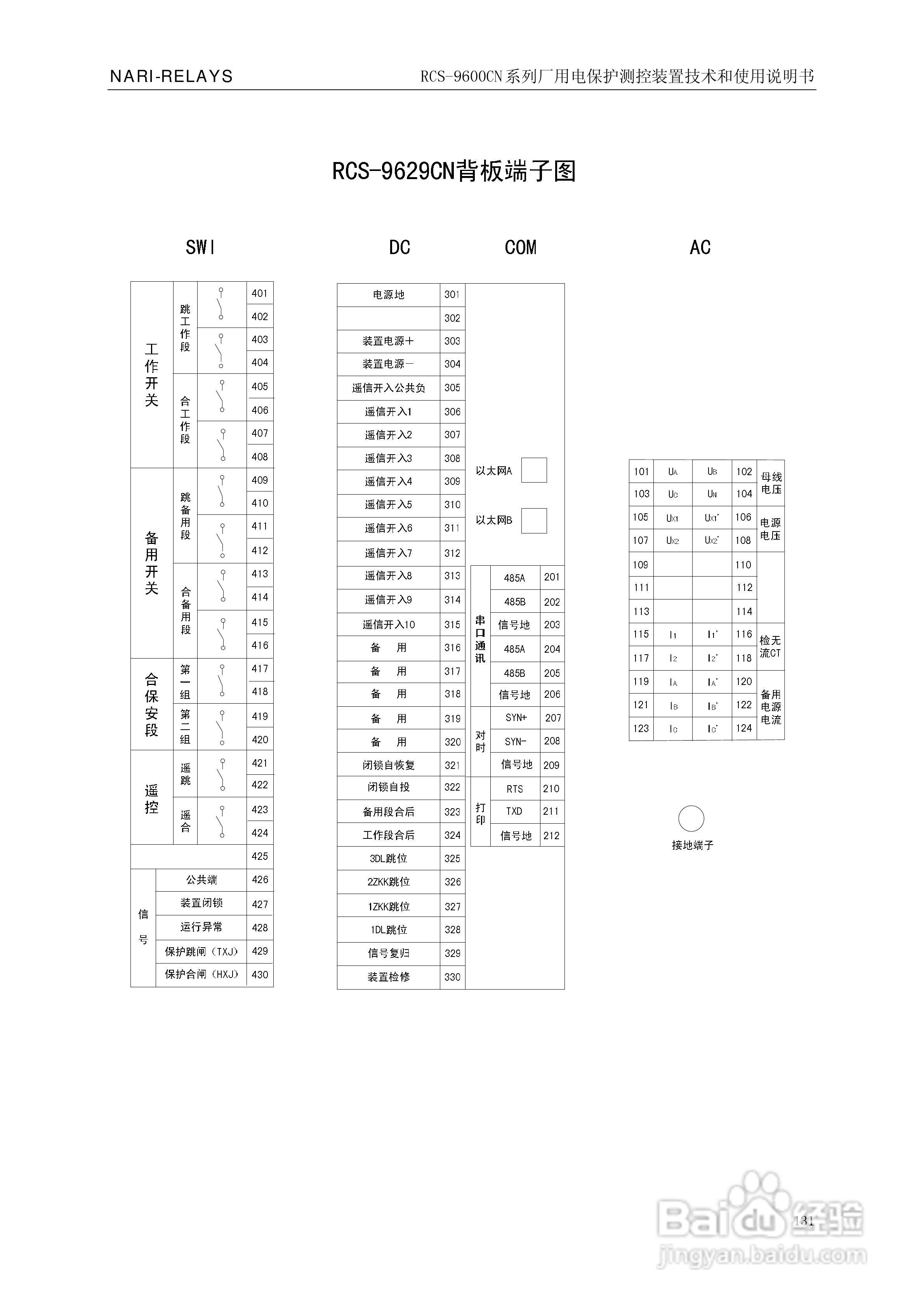 南瑞继保RCS-9629CN备用电源自投与测控装置使用说明书:[14]