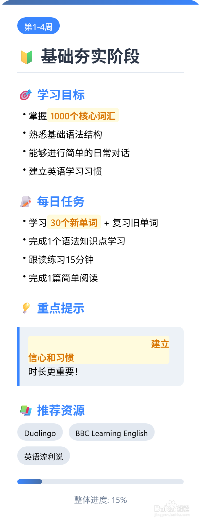 如何制定英语学习计划?