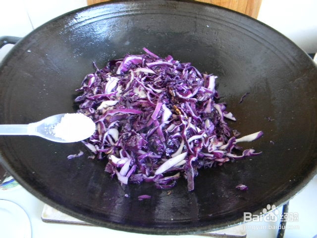 家常小炒——蒜香紫甘蓝