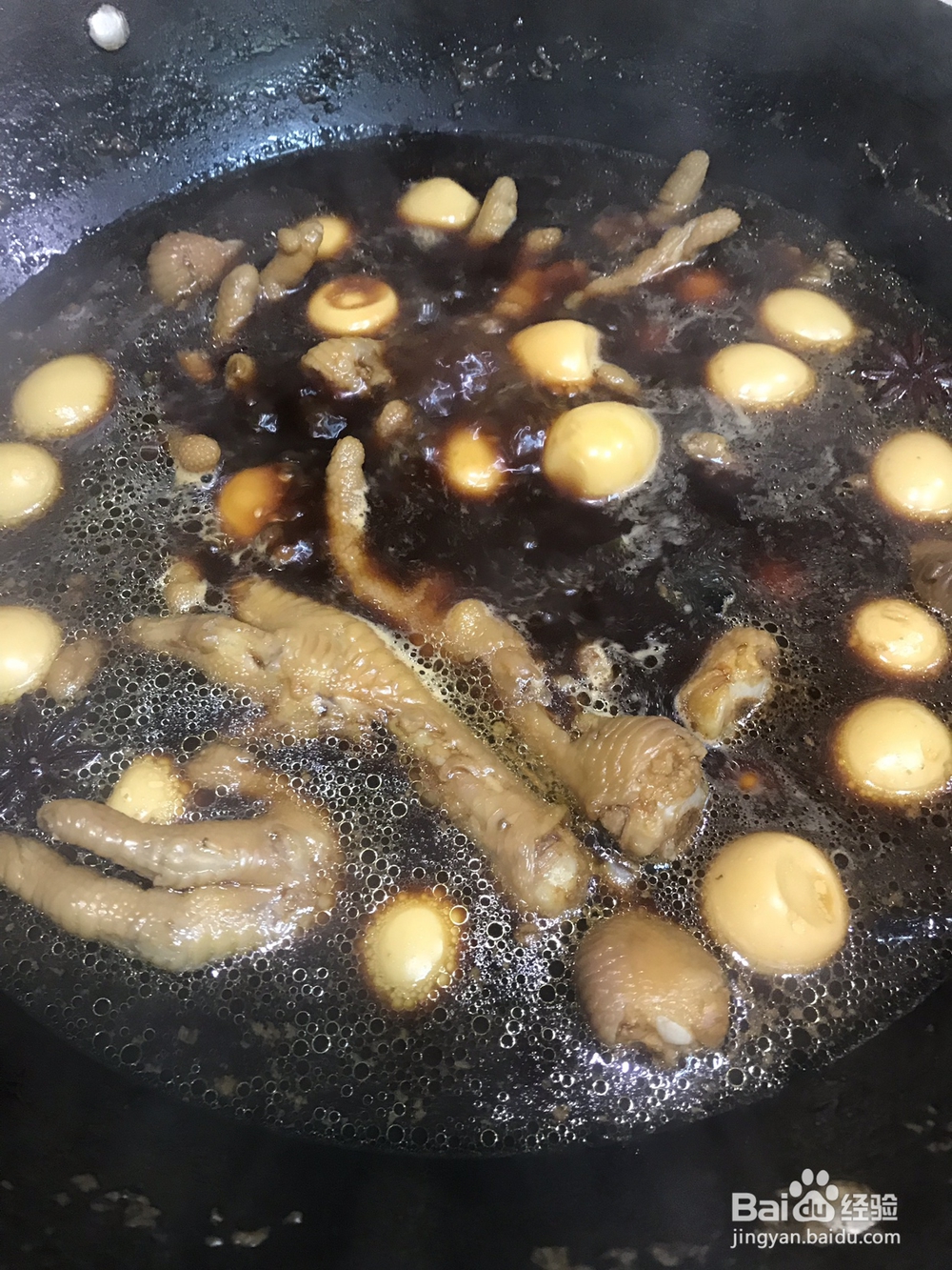妈妈教我做的油卤鸡爪鹌鹑蛋