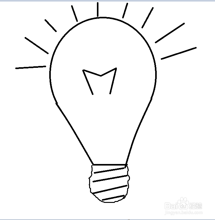 怎么画灯泡简单画法图片
