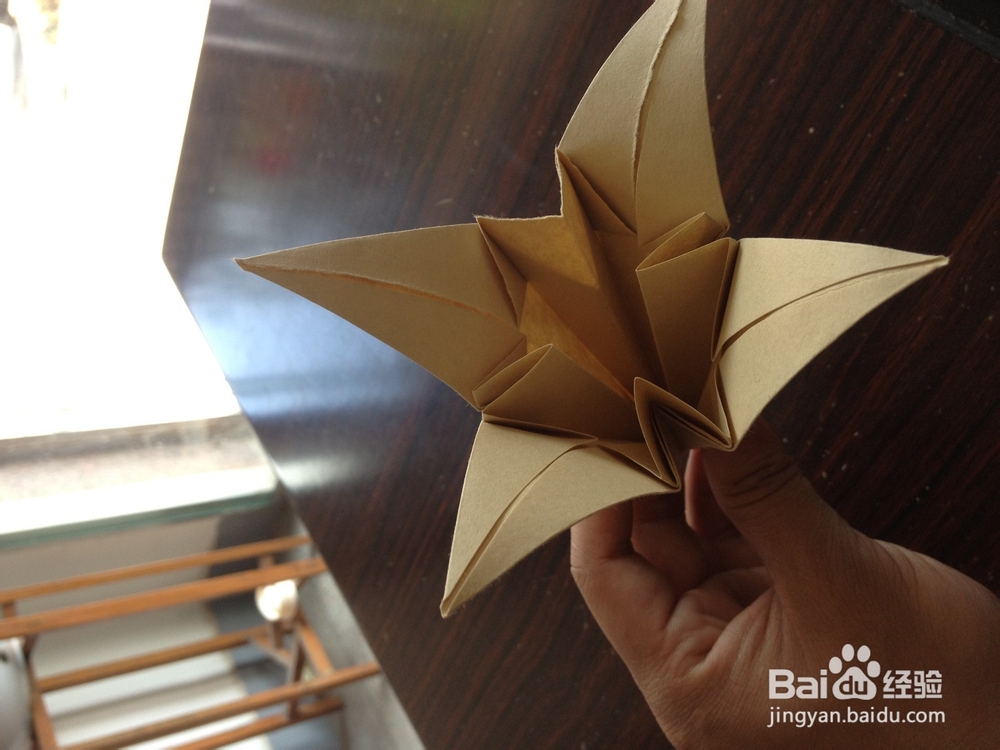 怎样折纸百合花