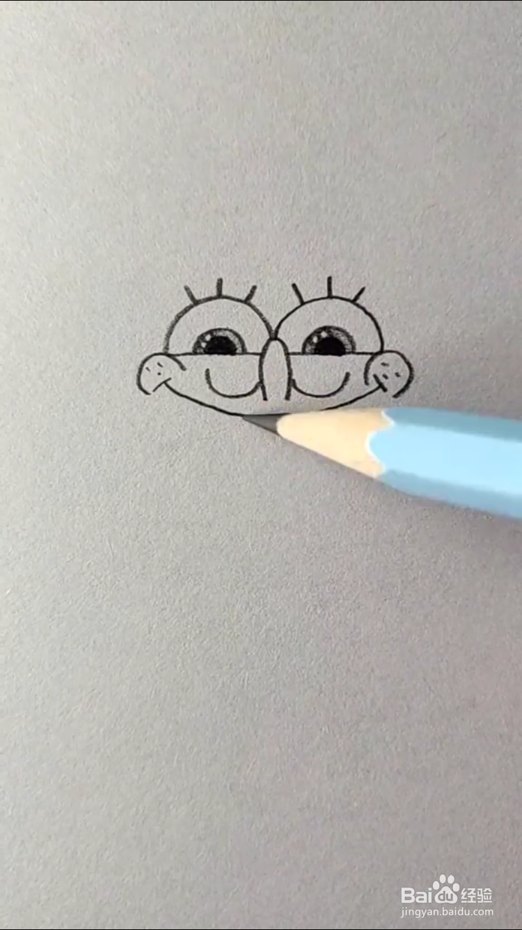 海绵宝宝的简笔画怎样画？