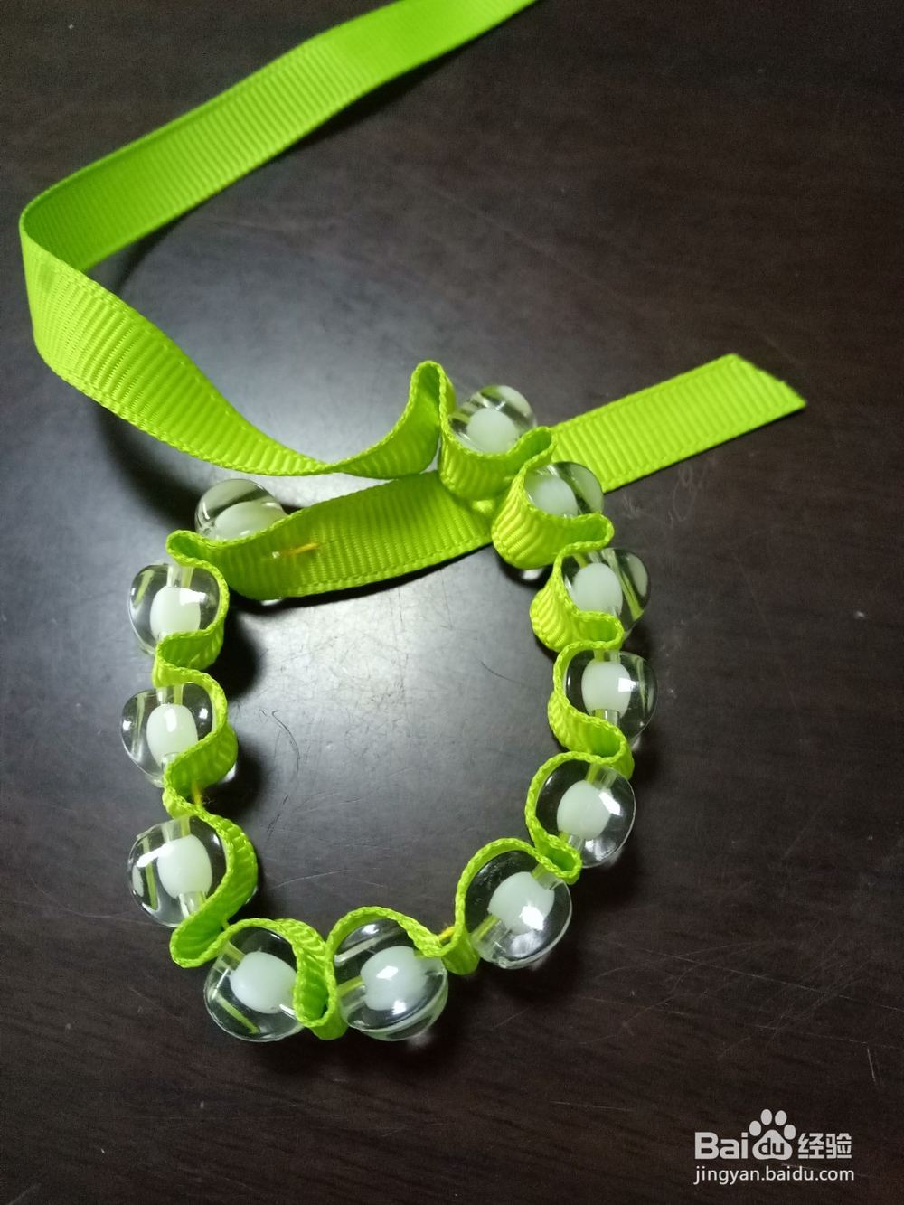 丝带串珠手链的编法