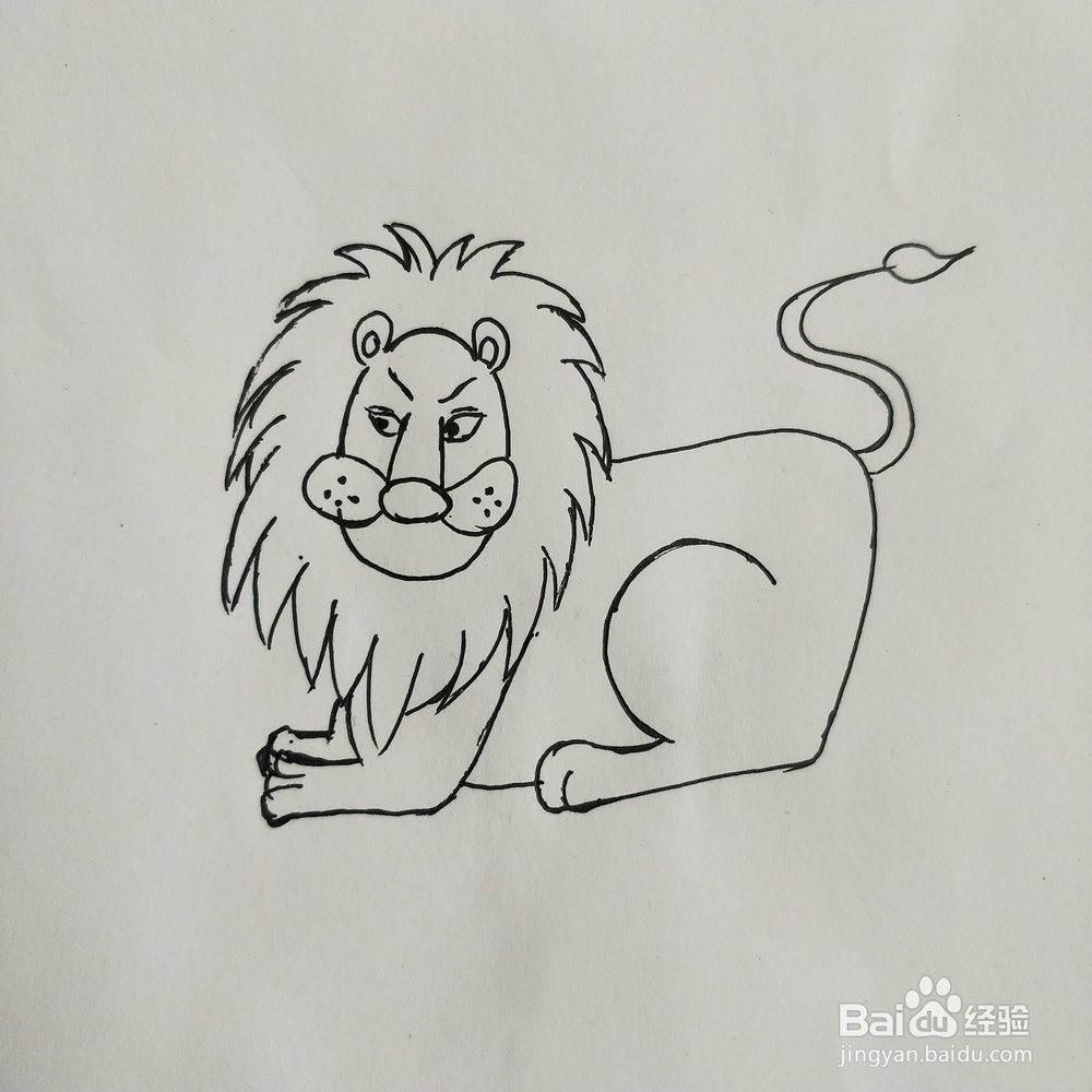 怎么画狮子的简笔画？