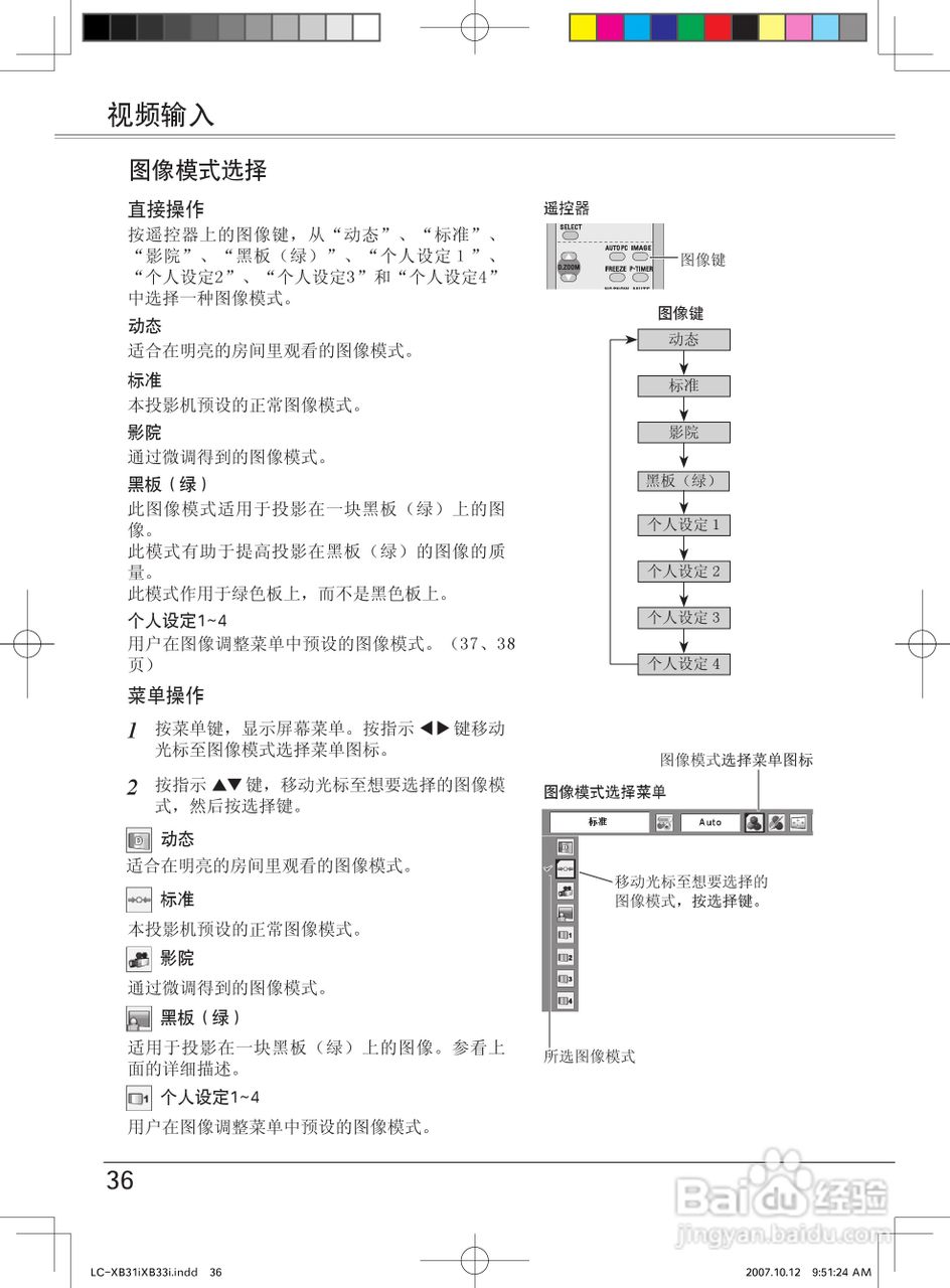 EIKI爱其 LC-XB33I投影机说明书:[4]