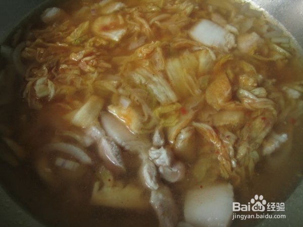 泡菜豆腐锅做法