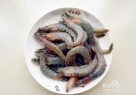 美味蒜香开背虾