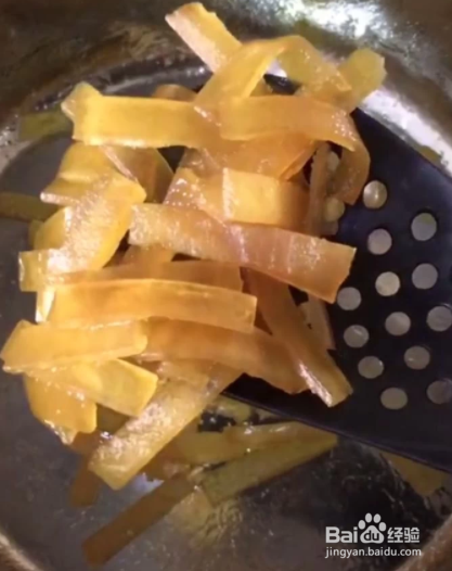 柚子皮糖的制作方法