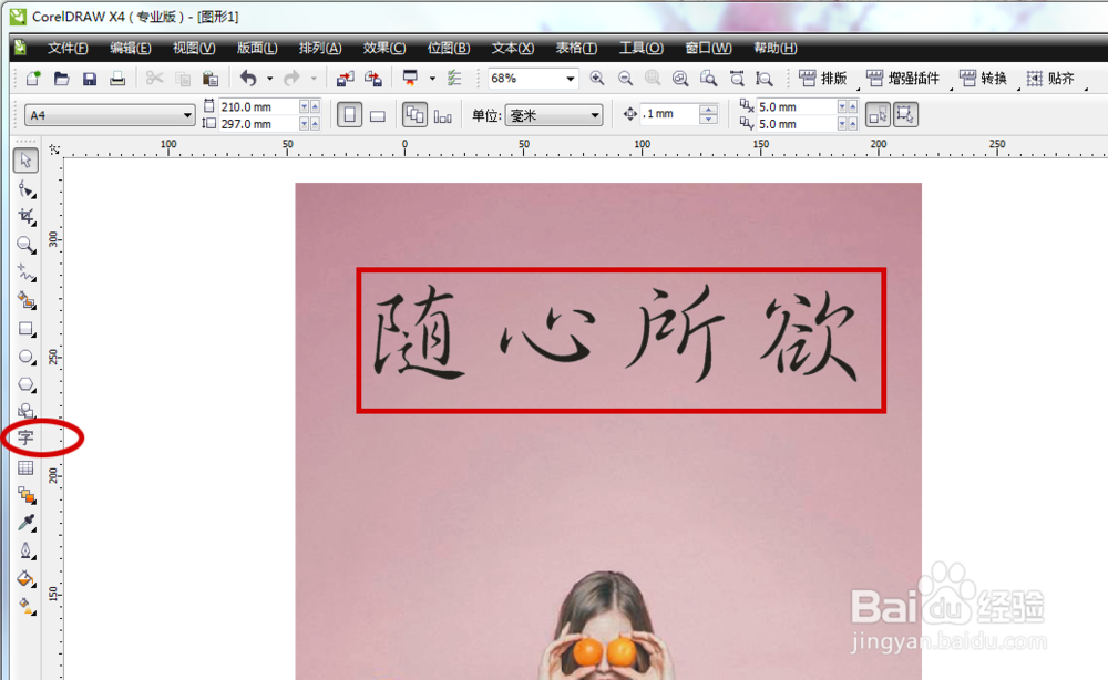 如何在图片上加文字：用CorelDraw软件