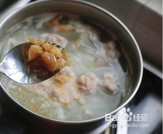 瑶柱肉丸冬瓜汤的做法