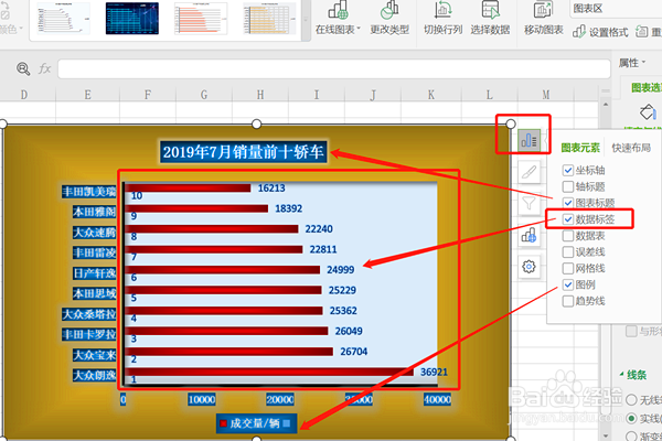 EXCEL中怎么建立条形数据分析图并编辑优化?