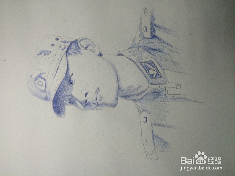 素描：彩铅肖像画画法，武警消防战士绘画艺术。