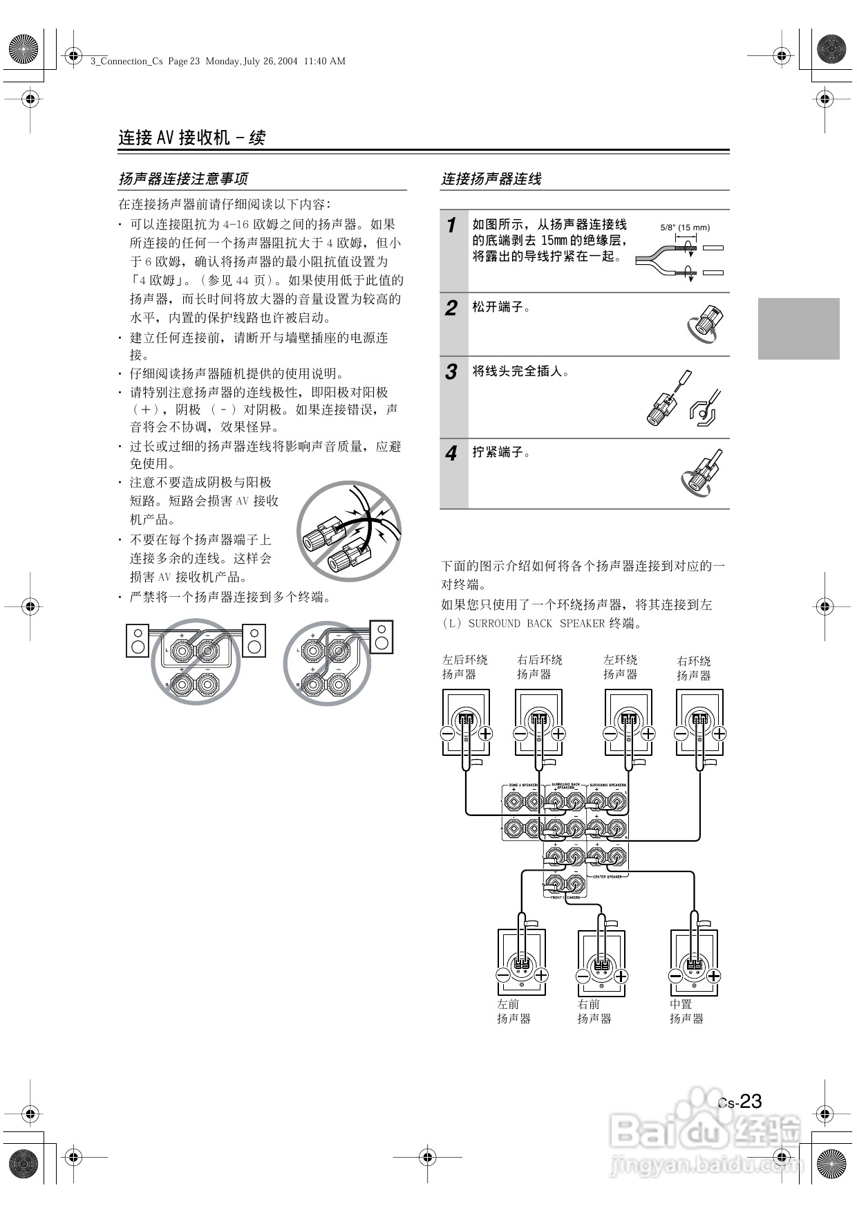 安桥AV接收机TX-SR602型使用说明书:[2]