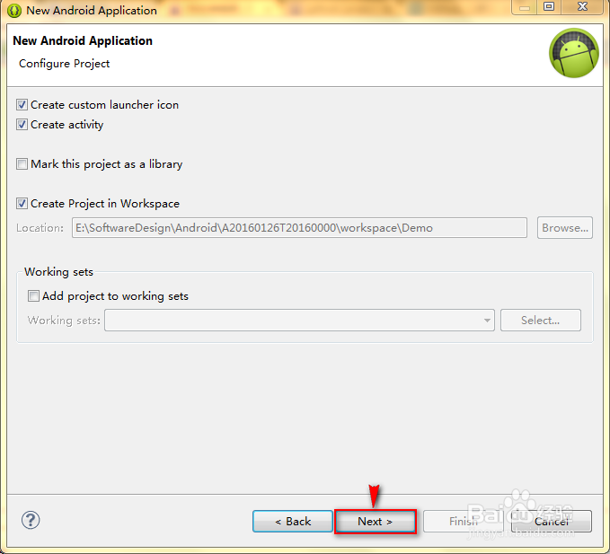 Eclipse创建Android项目