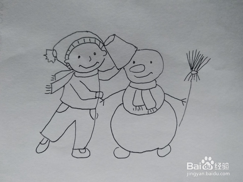 冬天来了简笔画步骤
