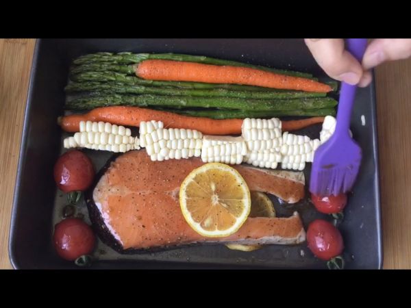 #美食视频挑战赛#柠香烤三文鱼