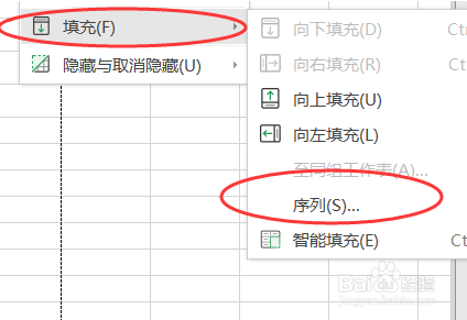 如何在EXCEL中设置填充序列