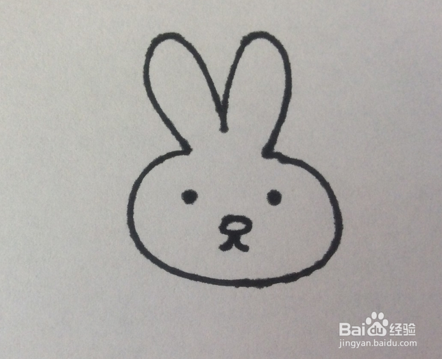 如何画兔子的儿童画？