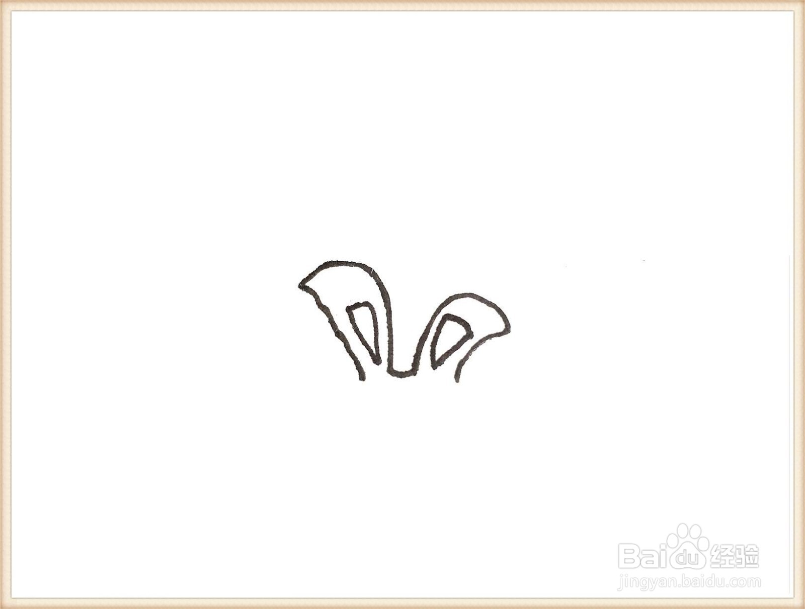 一笔一笔教你画卡通兔头简笔画