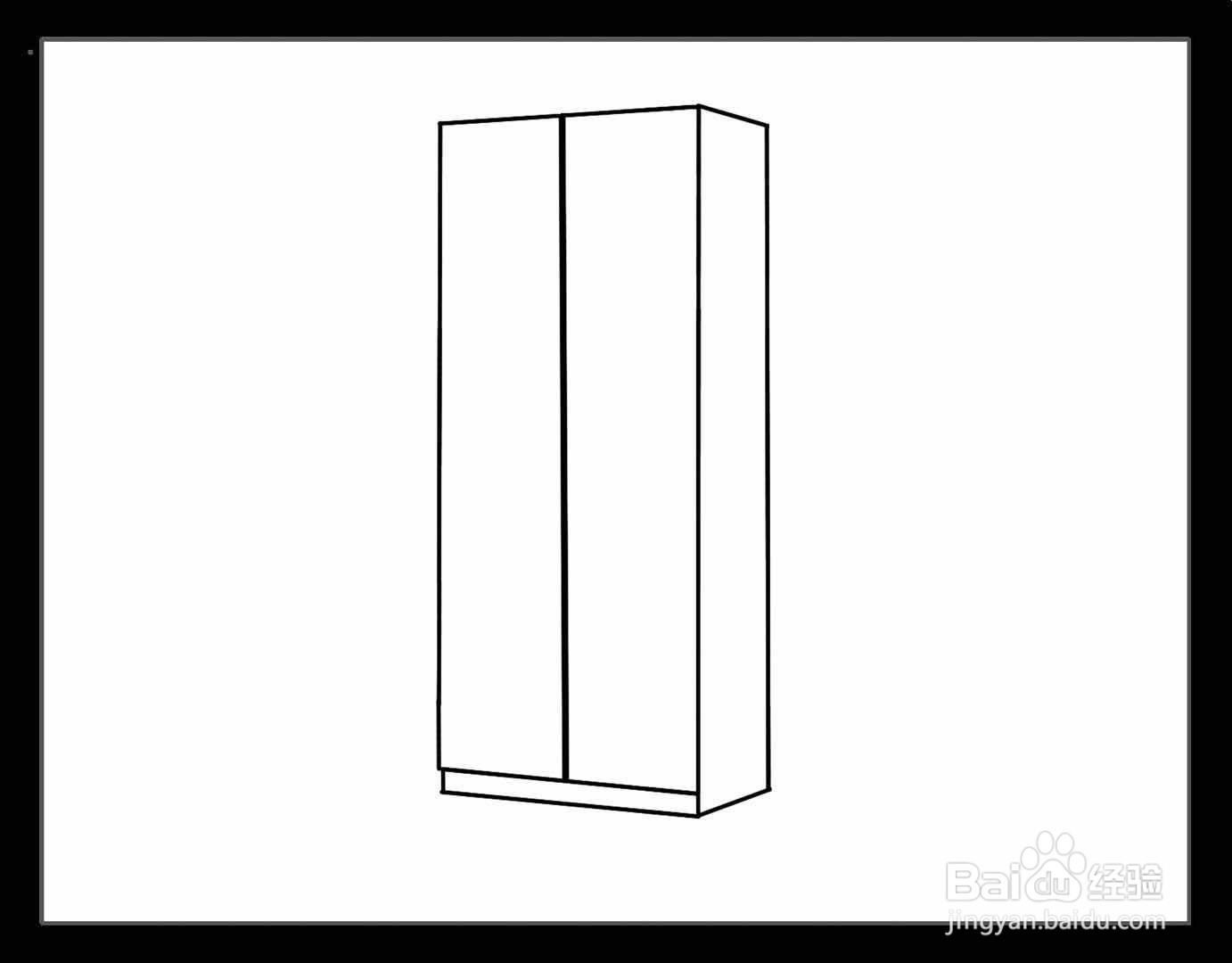 如图,接着画出侧面的轮廓.
