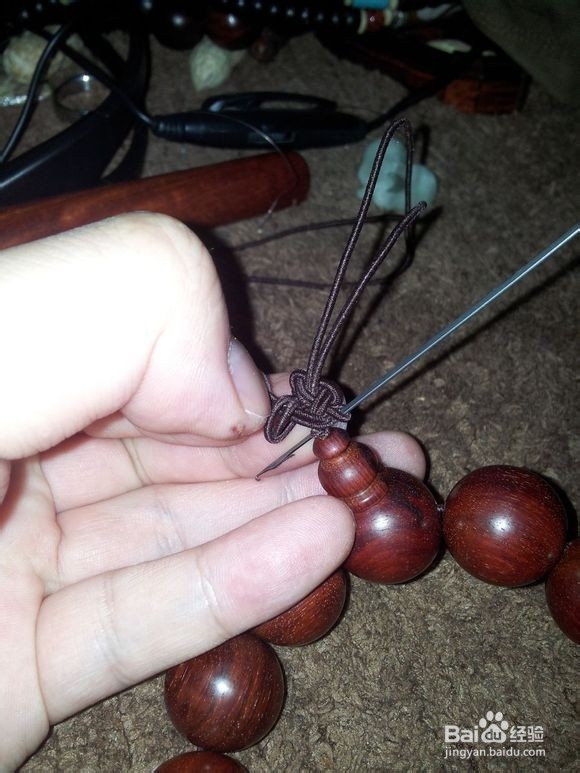 紫檀手链完成的关键—— 平安结系法