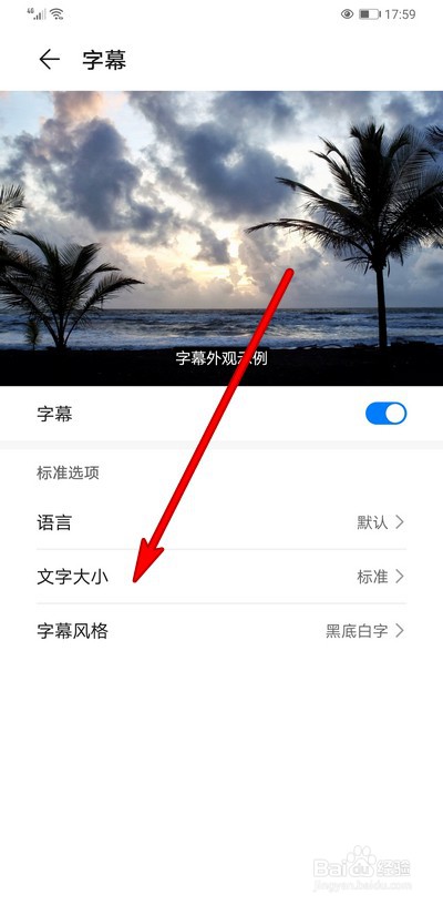 华为手机字幕怎么调节文字大小