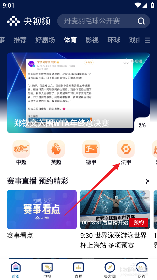 央视频在哪预约观看2024法甲摩纳哥VS里尔
