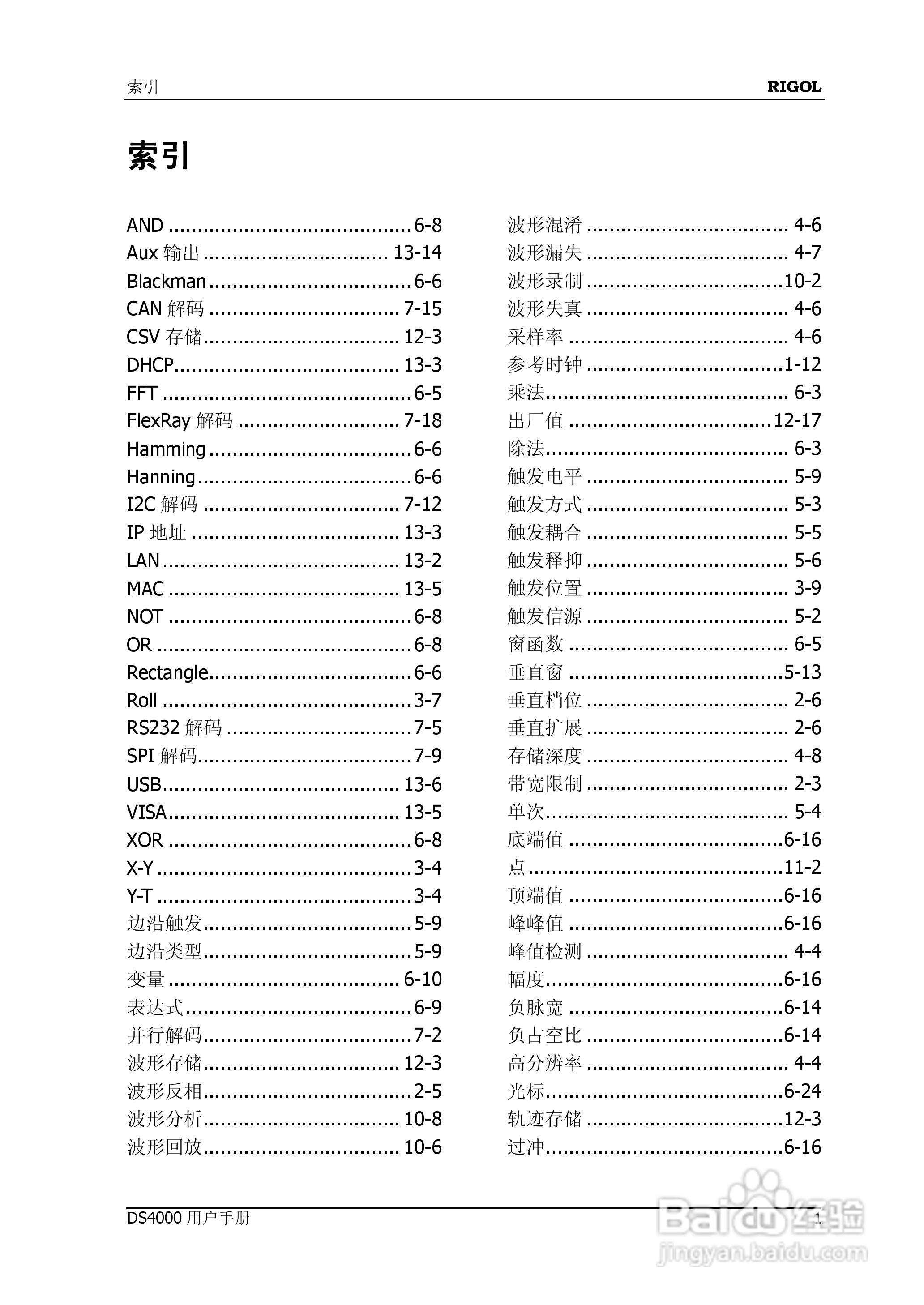 DS4012数字示波器使用说明书:[26]