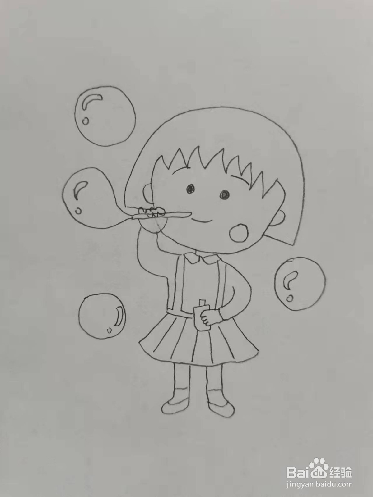 樱桃小丸子简笔画