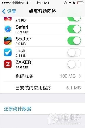 iPhone6/6 Plus如何追踪监控上网流量