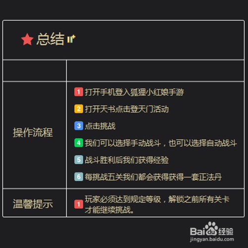 狐狸小红娘手游登天门怎么玩