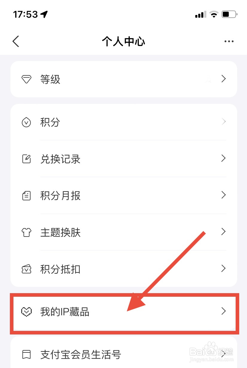 支付宝如何查看获得的ip藏品