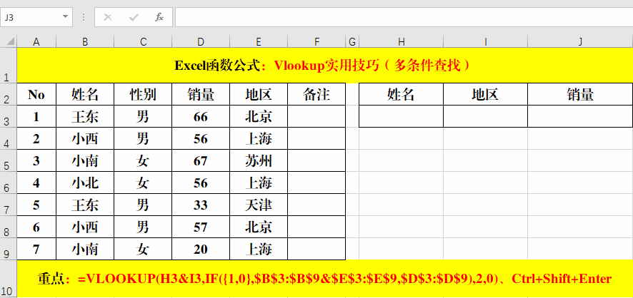Excel函数公式:Vlookup函数实用技巧解读