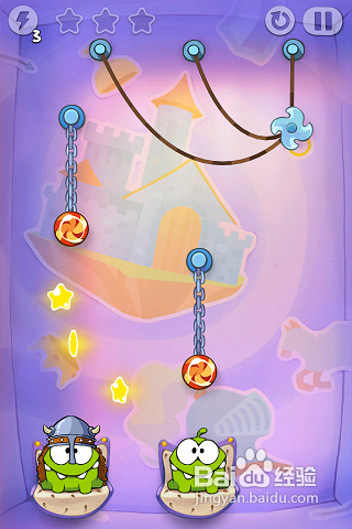 割绳子之时光之旅三星攻略：[2]第一大关6-8关