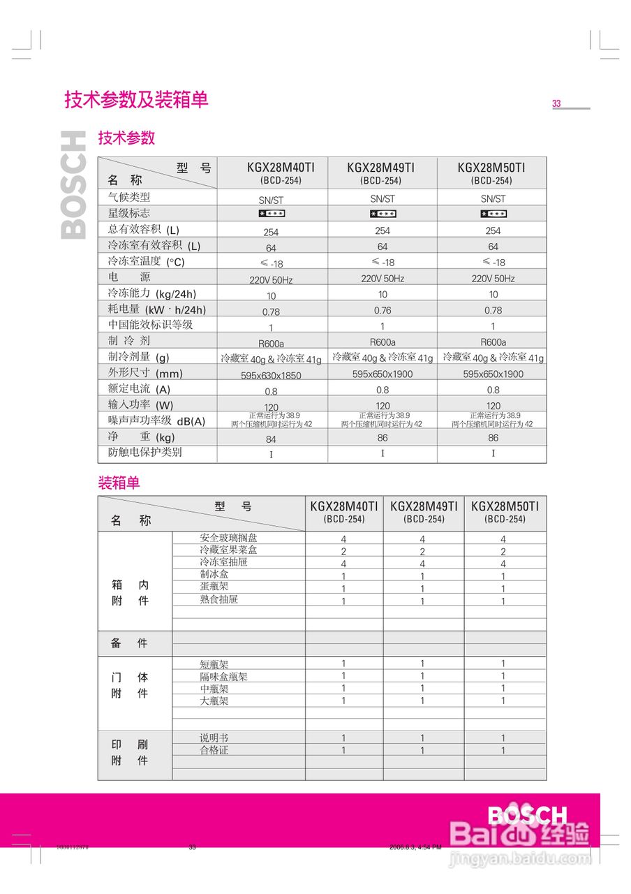 博世KGX28M49TI冰箱使用说明书:[4]