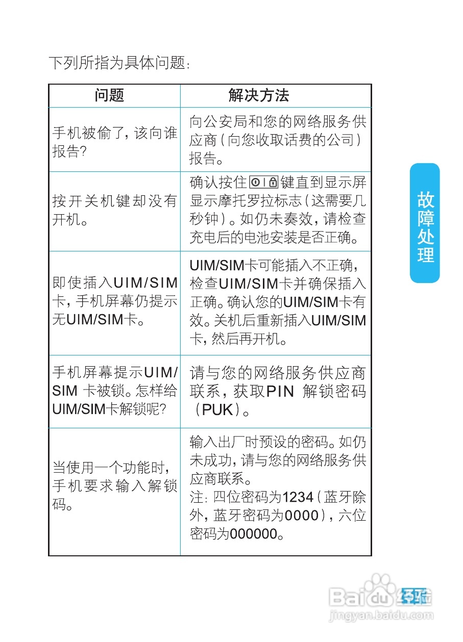 摩托罗拉XT320手机使用说明书:[6]