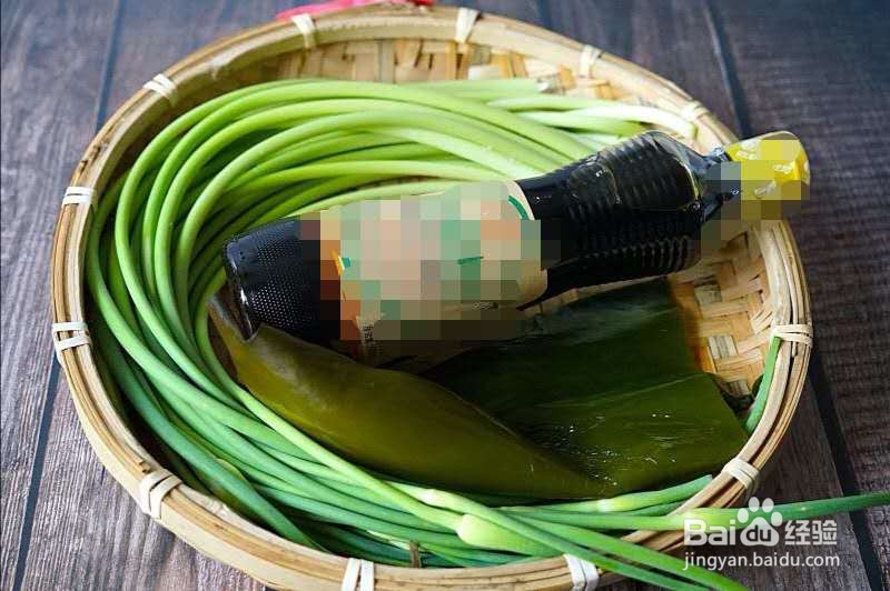 海带炒蒜苗的做法