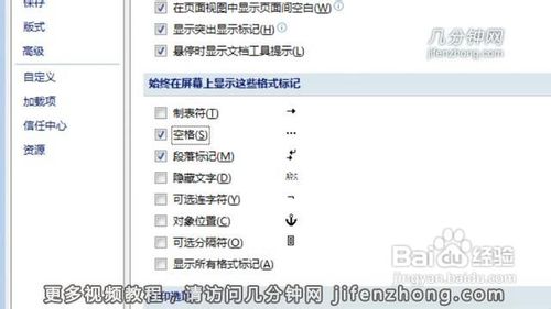 Word2007—如何隐藏或显示格式标记
