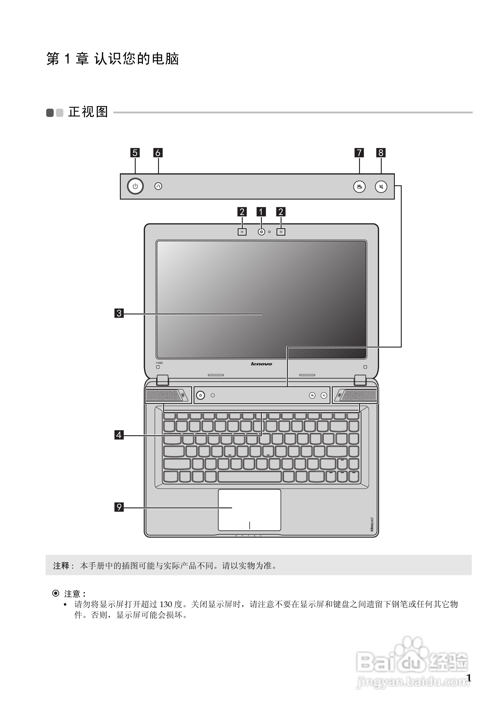 Lenovo联想Ideapad Y485笔记本电脑说明书:[1]