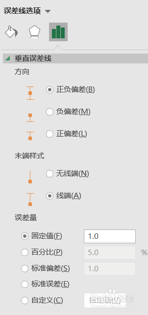 excel 2019 中如何用自定义误差作图？