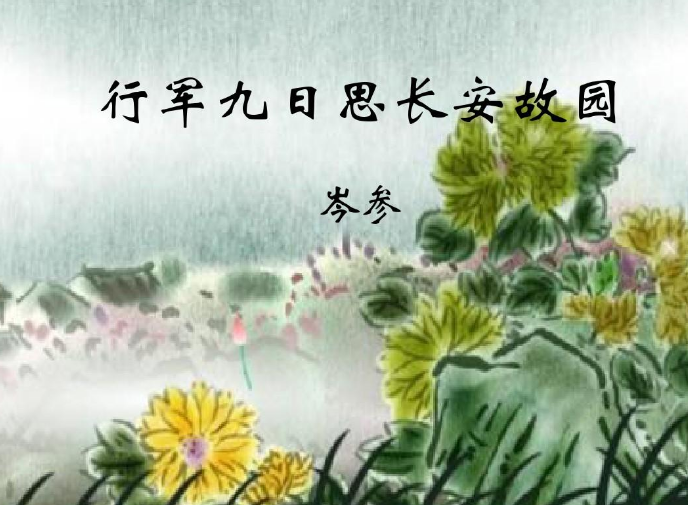 行军九日思长安故园 这首诗表达了作者什么样的思想感情