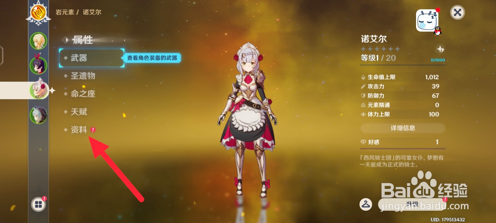 怎么了解原神诺艾尔角色详细