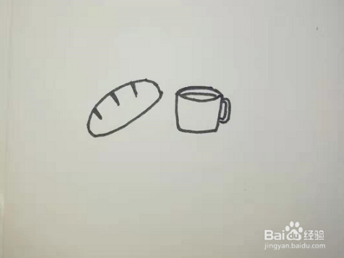 简笔画的面包和茶怎么画