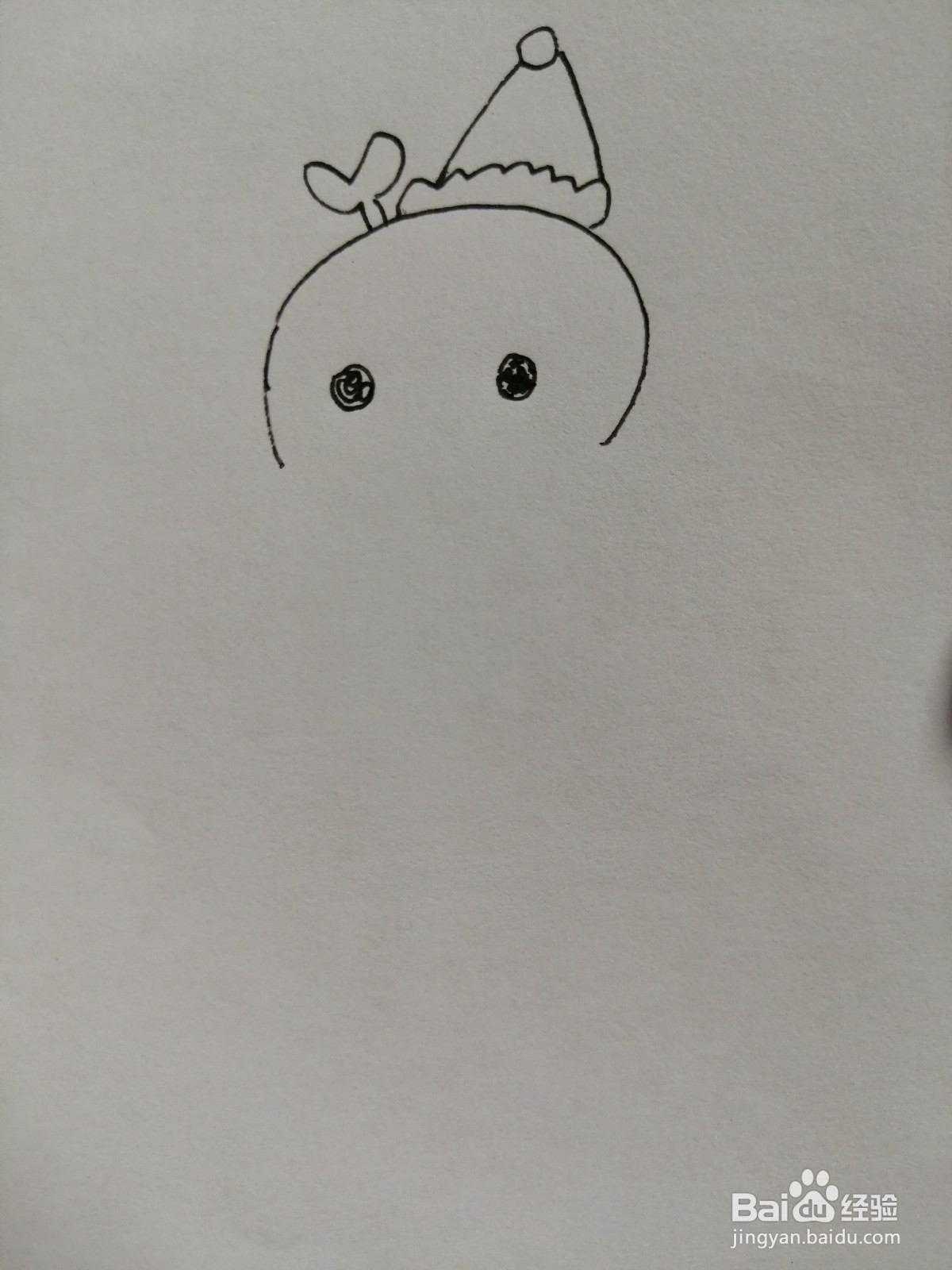 雪人宝宝怎么画