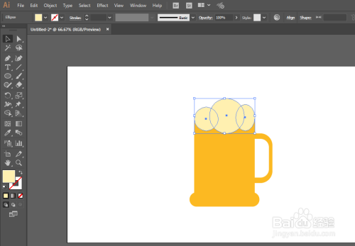 如何用ILLUSTRATOR绘制啤酒杯LOGO
