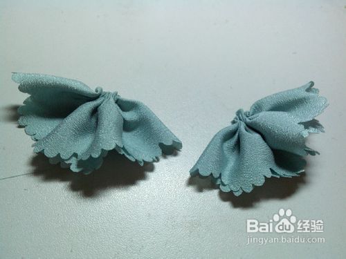 雪纺蝴蝶结拼布发圈教程